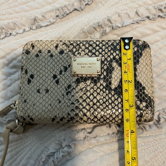 Michael Kors Snake Print Wallet in Black and Cream - Picture 10 of 16